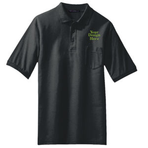 Embroidered Crest - Silk Touch&#153; Polo with Pocket Thumbnail