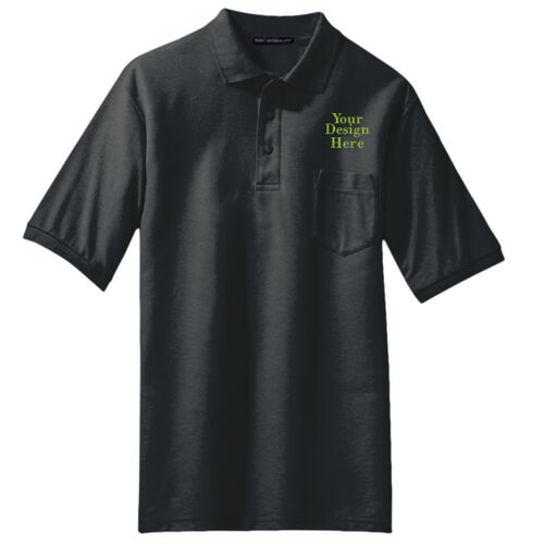 Embroidered Crest - Silk Touch&#153; Polo with Pocket Thumbnail