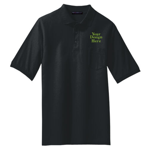 Embroidered Crest - Tall Silk Touch&#153; Polo with Pocket Thumbnail
