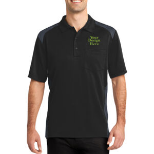Embroidered Crest - Select Snag Proof Two Way Colorblock Pocket Polo Thumbnail