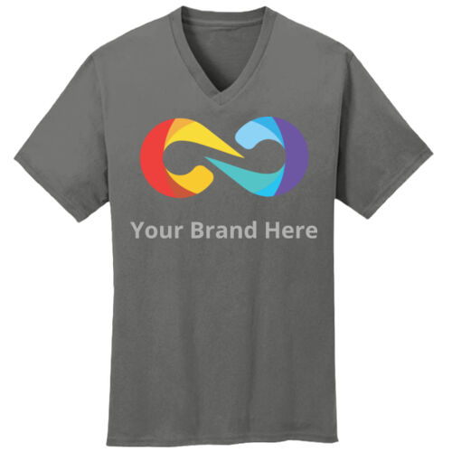 YourBrandHere - Core Cotton V Neck Tee Thumbnail