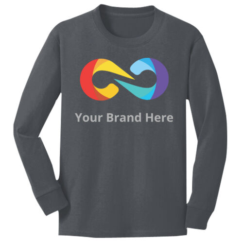 YourBrandHere - Youth Long Sleeve Core Cotton Tee Thumbnail