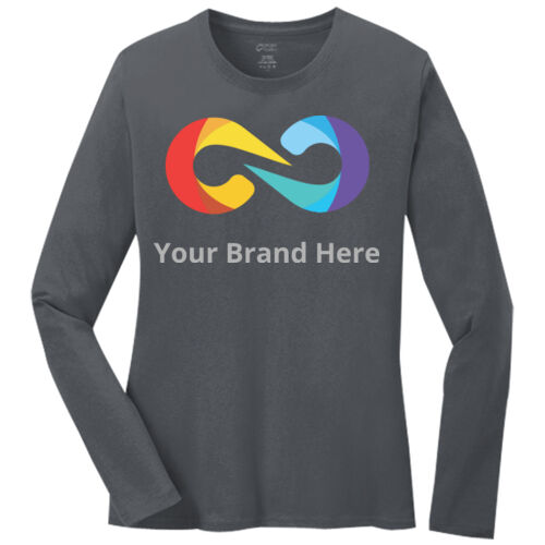 YourBrandHere - Ladies Long Sleeve Core Cotton Tee Thumbnail