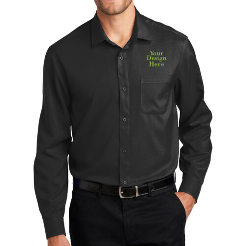 Embroidered Crest - Long Sleeve Performance Staff Shirt Thumbnail