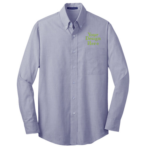 Embroidered Crest - Crosshatch Easy Care Shirt Thumbnail
