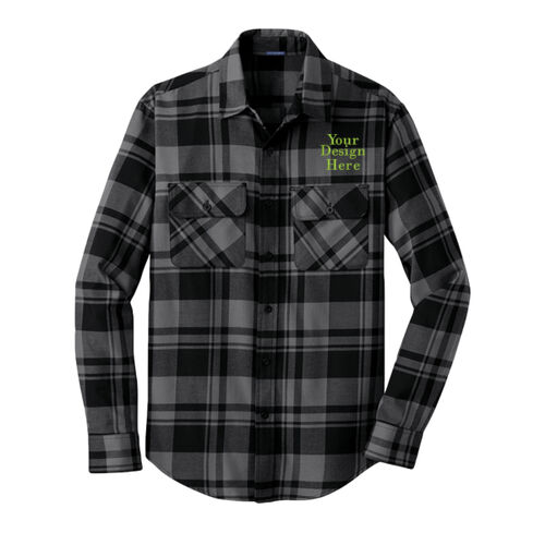 Embroidered Crest - Plaid Flannel Shirt Thumbnail