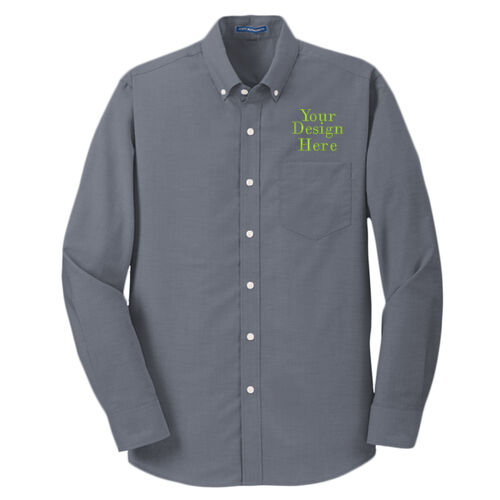 Embroidered Crest - Tall SuperPro &#153; Oxford Shirt Thumbnail