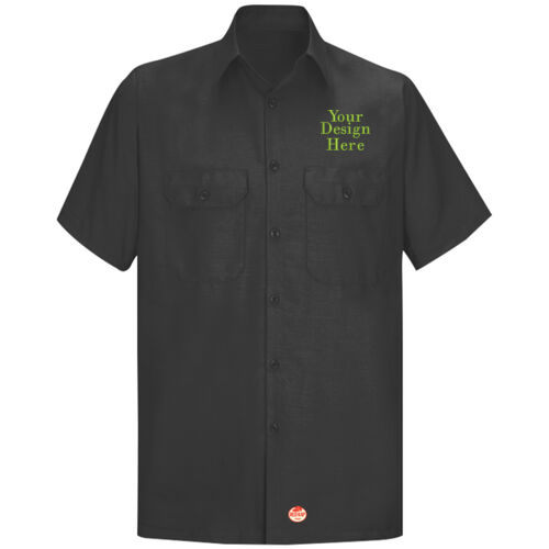 Embroidered Crest - Short Sleeve Solid Ripstop Shirt Thumbnail