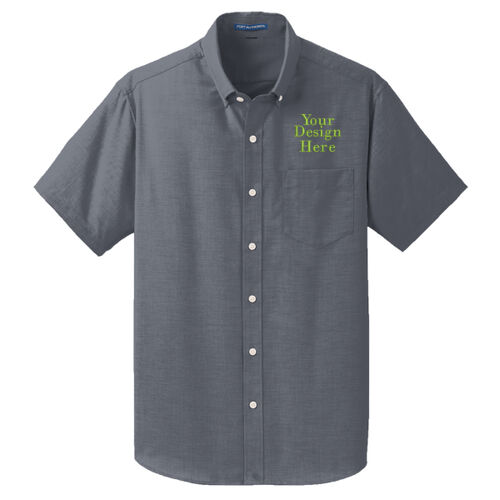 Embroidered Crest - Short Sleeve SuperPro ™ Oxford Shirt Thumbnail