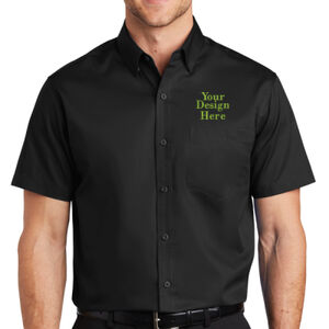 Embroidered Crest - Short Sleeve SuperPro &#153; Twill Shirt Thumbnail