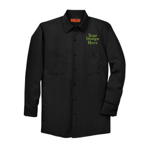 Embroidered Crest - Long Sleeve Industrial Work Shirt Thumbnail