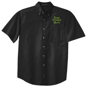 Embroidered Crest - Short Sleeve Twill Shirt Thumbnail