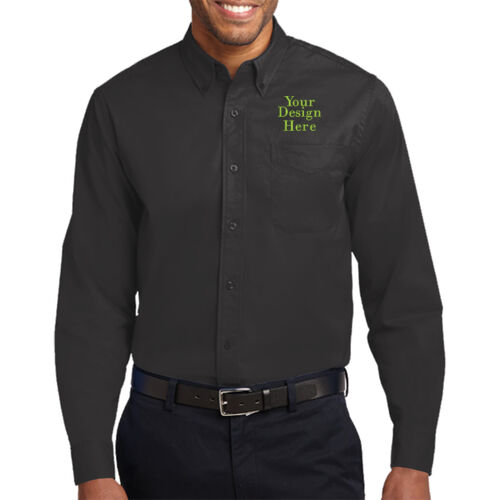 Embroidered Crest - Long Sleeve Easy Care Shirt Thumbnail