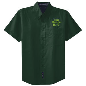 Embroidered Crest - Short Sleeve Easy Care Shirt Thumbnail