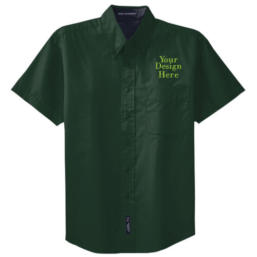 Embroidered Crest - Short Sleeve Easy Care Shirt Thumbnail