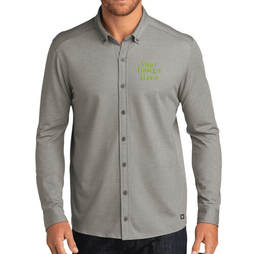 Embroidered Crest - Code Stretch Long Sleeve Button Up Thumbnail