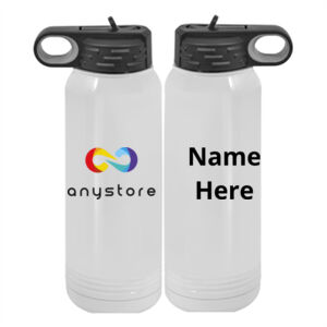 Custom Printed  - Custom 30 oz. White Stainless Steel Vacuum Insulated Water Bottle Thumbnail