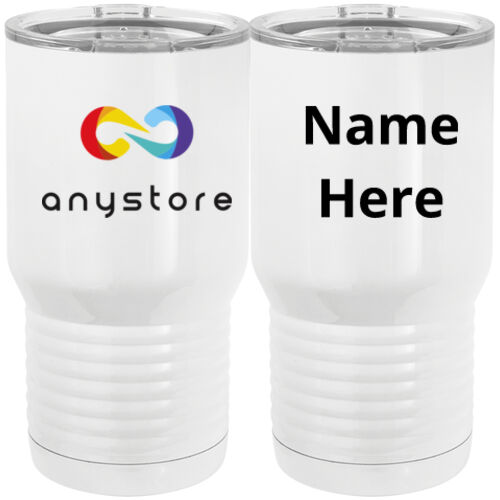 Custom Printed  - 20 oz. Tall Stainless Steel Vacuum Insulated Tumbler White Thumbnail