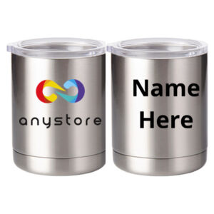 Custom Printed  - 10 oz Silver Stainless Steel Short Tumbler Thumbnail