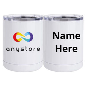 Custom Printed  - 10 oz White Stainless Steel Short Tumbler Thumbnail