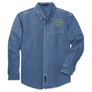 Embroidered Crest - Heavyweight Denim Shirt Thumbnail