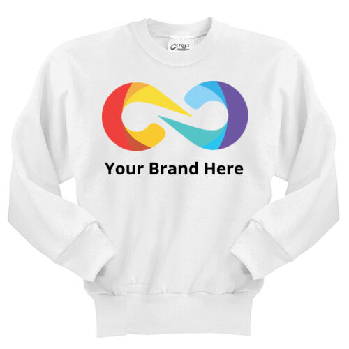 YourBrandHere - Youth Core Fleece Crewneck Sweatshirt Thumbnail