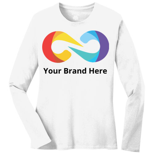 YourBrandHere - Ladies Long Sleeve Core Cotton Tee Thumbnail