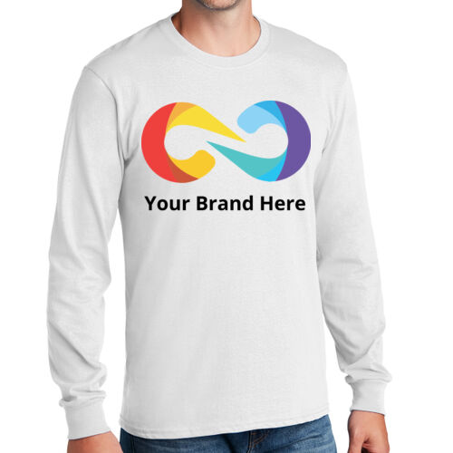 YourBrandHere - Long Sleeve Core Cotton Tee Thumbnail