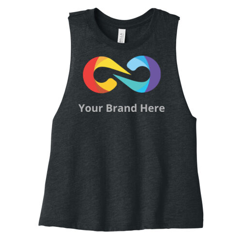 YourBrandHere - Women's Racerback Cropped Tank Thumbnail