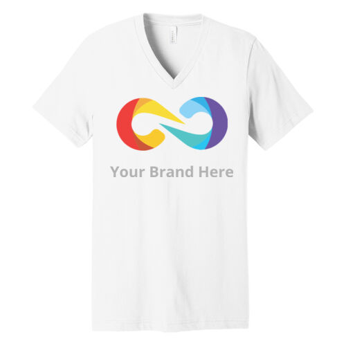 YourBrandHere - Unisex Jersey Short Sleeve V Neck Tee Thumbnail