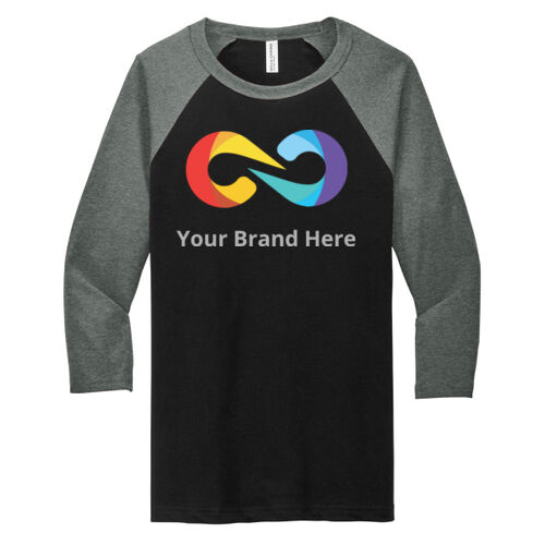 YourBrandHere - Unisex 3/4 Sleeve Baseball Tee Thumbnail