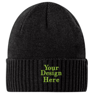 Embroidered  - Rib Knit Cuff Beanie Thumbnail