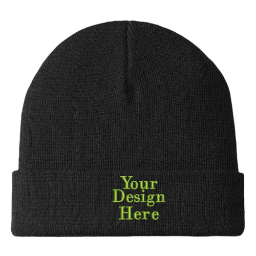 Embroidered  - Knit Cuff Beanie Thumbnail
