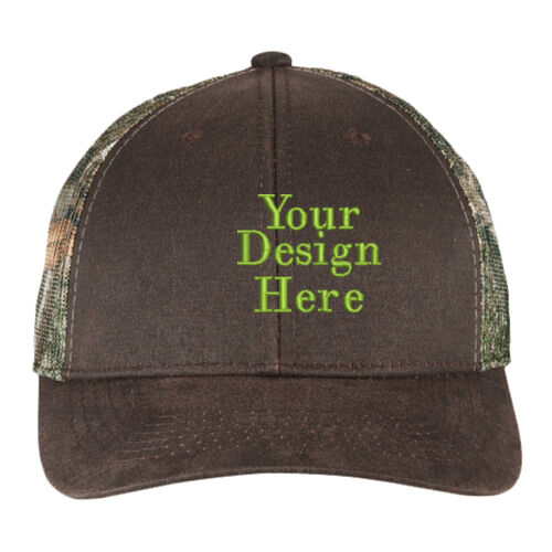Embroidered  - Pigment Print Camouflage Mesh Back Cap Thumbnail