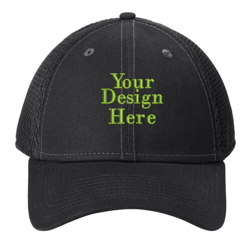 Embroidered  - Snapback Contrast Front Mesh Cap Thumbnail