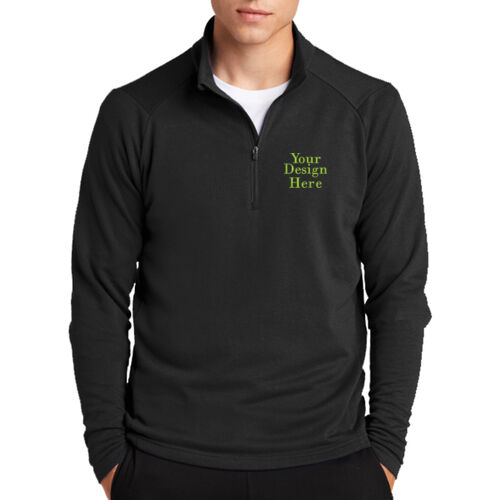 Embroidered  - Lightweight French Terry 1/4 Zip Pullover Thumbnail