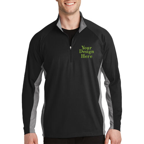 Embroidered  - Sport Wick &#174; Stretch Contrast 1/2 Zip Pullover Thumbnail