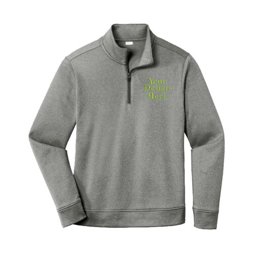 Embroidered  - PosiCharge &#174; Sport Wick &#174; Heather Fleece 1/4 Zip Pullover Thumbnail