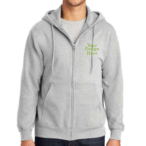 Embroidered  - Essential Fleece Full Zip Hooded Sweatshirt Thumbnail