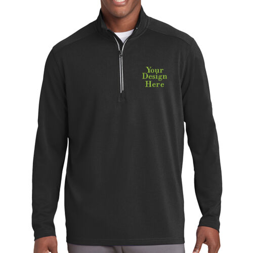 Embroidered  - Sport Wick &#174; Textured 1/4 Zip Pullover Thumbnail