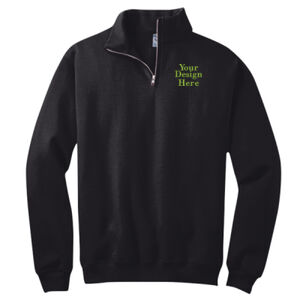 Embroidered  - NuBlend &#174; 1/4 Zip Cadet Collar Sweatshirt Thumbnail