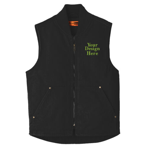 Embroidered  - Washed Duck Cloth Vest Thumbnail
