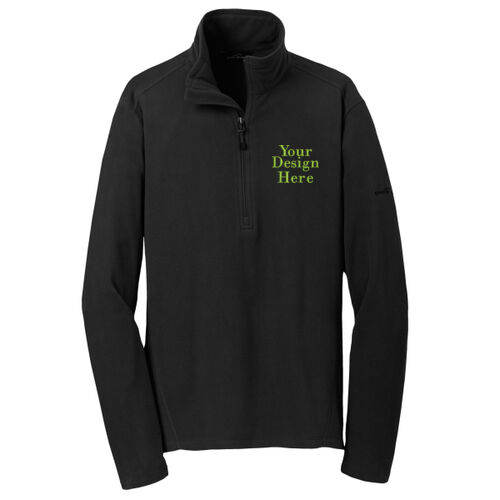 Embroidered  - 1/2 Zip Microfleece Jacket Thumbnail