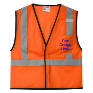 Printed  - Ansi 107 Class 2 Economy Mesh One Pocket Vest Thumbnail