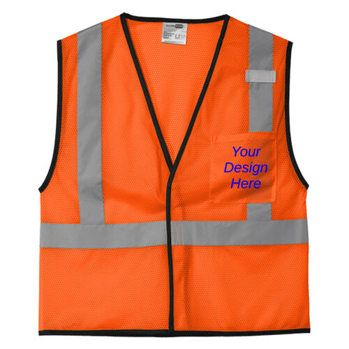 Printed  - Ansi 107 Class 2 Economy Mesh One Pocket Vest Thumbnail