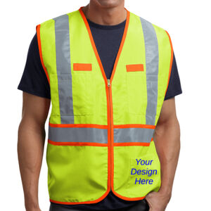 Printed  - Ansi 107 Class 2 Dual Color Safety Vest Thumbnail