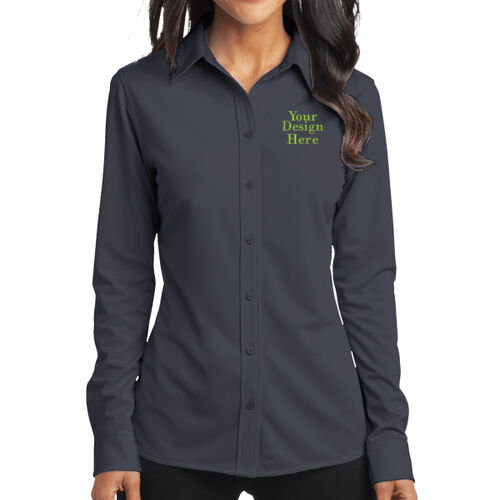 Embroidered  - Ladies Dimension Knit Dress Shirt Thumbnail