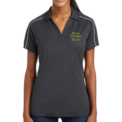 Embroidered  - Ladies Micropique Sport Wick ® Piped Polo Thumbnail