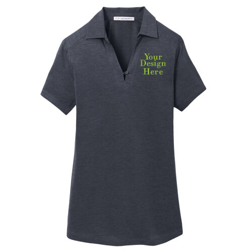 Embroidered  - Ladies Digi Heather Performance Polo Thumbnail