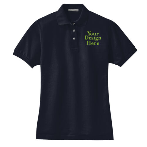 Embroidered  - Ladies Heavyweight Cotton Pique Polo Thumbnail